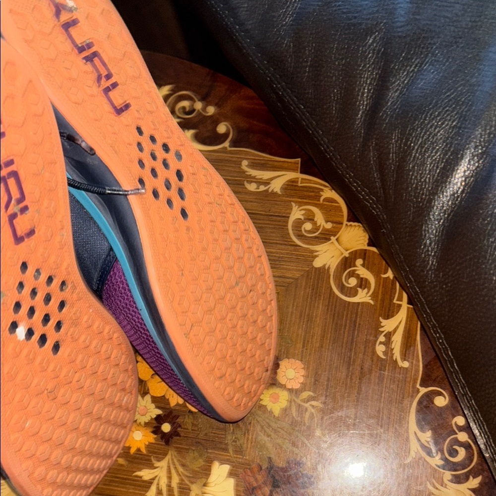 Purple Mesh Athletic Sneakers with Teal Accents KURU RARE AND ELEGANT - Picture 4 of 5